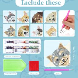 8 pçs/set diy pata pintura diamante marcador cantos livro de couro marca cristal strass diamante arte canto marcadores para adultos - Image 2