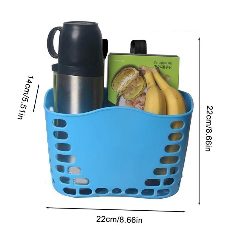 Bicycle Front Storage Basket for Children Bike Handlebar Rack, Cycling Bag, Pannier Hooks, Skate Plastic Organizers, Kids - Image 1