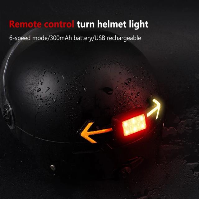 Capacete de Bicicleta Impermeável com Luzes USB Recarregáveis, Controle Remoto Sem Fio e Alta Segurança - Conjunto para Mountain Bike