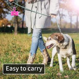 Saco de lixo impresso monocromático, Saco de cocô limpo, Dog Walking Portable Poop Bag para cães, Sacos de lixo e dona de casa - Image 6
