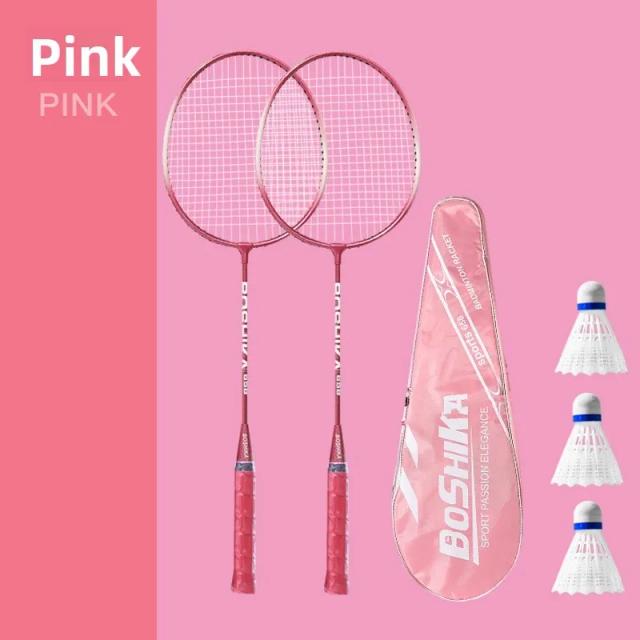 Conjunto de Raquete de Badminton para Iniciantes, Crianças e Adultos - Liga de Ferro