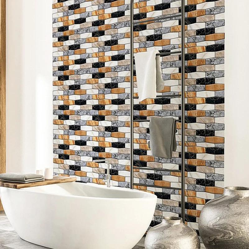 3d auto-adesivo à prova dwaterproof água tijolo forma adesivo de parede casa de banho decoração - Image 1