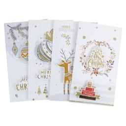 8 pçs/lote feliz natal cartões com envelope convites de natal ano novo cartão postal natal feriado festa suprimentos - Image 2