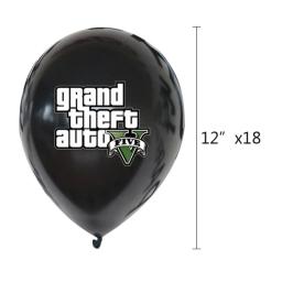 GTA5 Decoração de festa Grand Theft Auto Game Tema Balão Bandeira Banner Cake Topper Presente para crianças Suprimentos de aniversário - Image 5