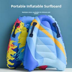 Prancha de surf inflável portátil para adultos e crianças, material de pvc, ideal para natação, surf na água, design crossbody - Image 1