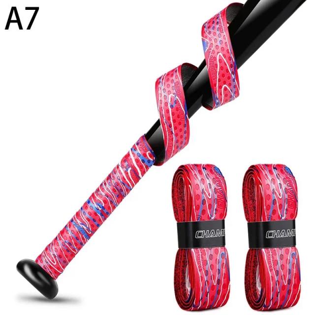 Fita de Envoltório para Taco de Beisebol 1.75mm - Antiderrapante e Multicolorida com Absorção de Choque para Softbol e Críquete