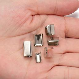 100 pçs 5x10mm metal quadrado cabo de couro de crimpagem final bonés corda prendedor clipe de corda para diy pulseira jóias fazendo descobertas - Image 4