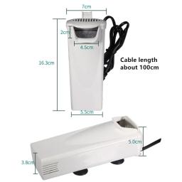 3w 200l/h cachoeira aquário bomba de filtro tartaruga tanque de peixes baixo nível de água filtro bomba de oxigênio peixe tartaruga réptil fonte 110-240v - Image 4