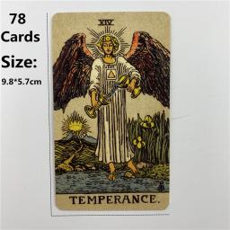 Caixa de metal dourada edition sem fronteiras, baralho de cartas de tarô com guia de papel, visão em inglês, jogos de tabuleiro clássicos - Image 2
