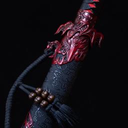 Espada de batalha chinesa kongfu feita à mão, lâmina de aço de alto manganês, tang completo real pronto para treinamento, chama vermelha catana - Image 2