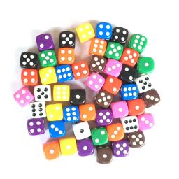 100 peças de dado de alta qualidade 16mm multicolorido, dado de seis lados para jogar jogos, conjunto de dados, opaco para bar, clube, festa, jogos de tabuleiro - Image 4
