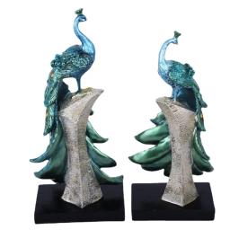 Ornamento de Pavão Dourado e Azul, Artesanato De Resina, Moda Criativa, Gabinete De Vinho, Sala De Estar, Decoração Do Lar, Presente, 1Pc - Image 6