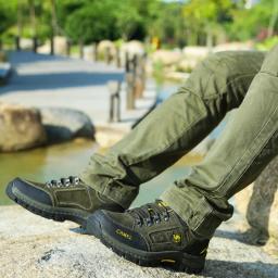 Tênis masculinos de trilha ao ar livre e trekking, malha antiderrapante, respirável, escalada em rocha, calçados esportivos esportivos, tênis de caminhada, tênis de montanha - Image 3