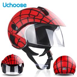 Uchoose-Capacete Infantil de Motocross, Capacetes de Segurança Confortáveis para Crianças, Capacete dos Desenhos Animados, Bicicleta, Idade 3-9 Anos - Image 1