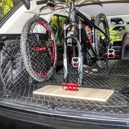 Muqzi bicicleta carro carry mount rack mtb estrada da bicicleta de liberação rápida através do eixo transportadora garfo de montagem do teto do carro rack de suporte - Image 3