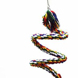 Pendurado Trançado Vime Corda Papagaio Brinquedo, Budgie Mastigar Gaiola, Brinquedo Calopsita, Pet Stand, Acessórios de treinamento Mordida Swing Suprimentos - Image 2