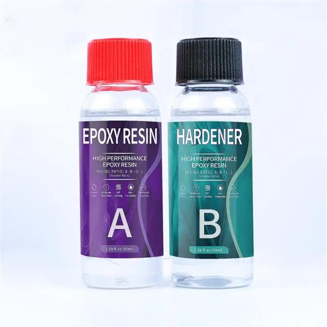 Cola de Resina Epóxi para Jóias, Endurecedor Alta Adesão, Molde de Cristal DIY, 100g, Proporção 1:1