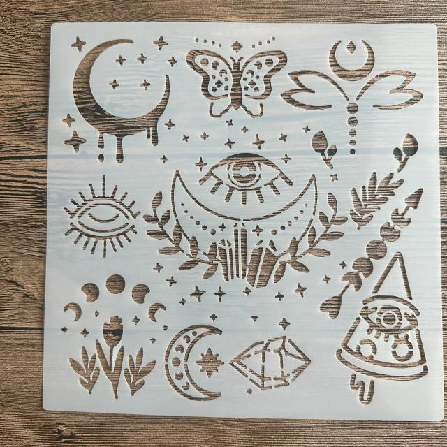 Molde de Pharaoh para Pintura: Stencils para Álbum de Fotos, Cartão em Relevo e Projetos Diversos em Madeira, Tecido e Parede - 20x20 cm