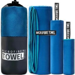 Toalha de esportes de secagem rápida com saco de armazenamento, toalhinha, ginásio, fitness, camping, corrida, praia, toalhinha, azul, cinza, verde, 40x80cm - Image 1
