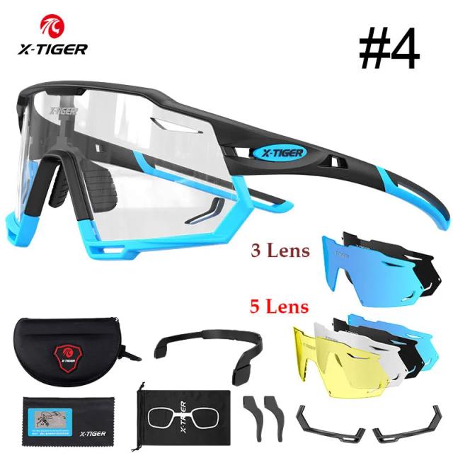 Óculos de Sol Fotocromáticos X-TIGER Polarizados para Ciclismo, Corrida e Pesca para Homens e Mulheres
