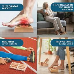 Massageador de pés de rolo grande de seis fileiras de madeira com caracteres gravados para massagem nas mãos, massageador de pés doméstico - Image 4