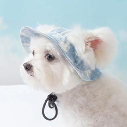 Boné com protetor solar com orifícios para orelhas, chapéu de sol para cães pequenos e médios, caminhada ao ar livre, verão - Image 4