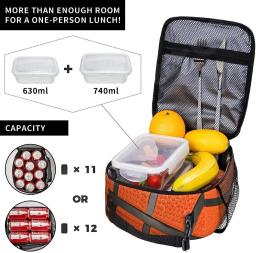 Lancheira esportiva de basquete, lancheira portátil isolada, mini refrigerador de volta às aulas, kit térmico de refeição para meninas e meninos - Image 3