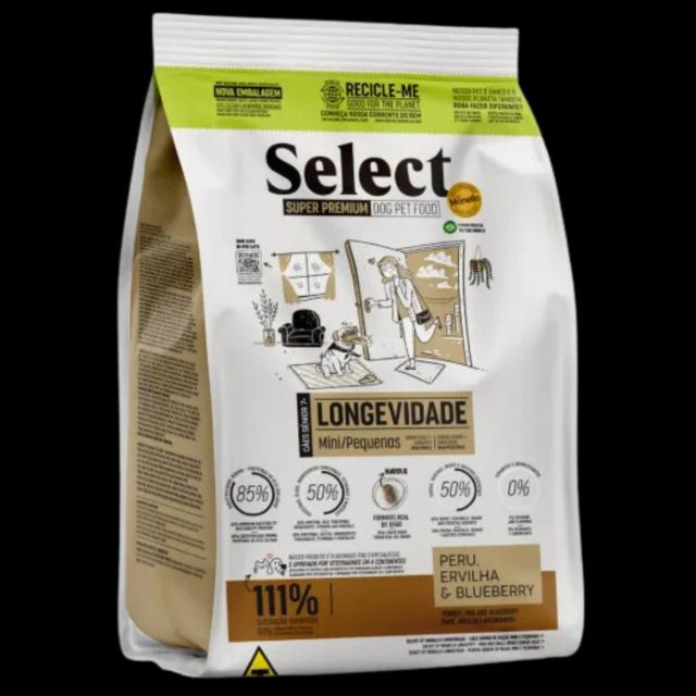 Ração Select Senior para Cães Mini e Pequenos - Longevidade 7kg