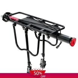 Rack de carga traseiro universal para bicicleta de montanha, destacador rápido, decalque reflexivo, rack de bagagem, material de liga - Image 1