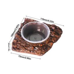 Réptil Água Bowl com Rock Design, Anfíbios, Resina Terrário, Sapo Prato, Piscina, Animais Suprimentos - Image 6