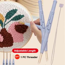 Kit de caneta de agulha de perfuração de bordado mágico conjunto de ferramentas de costura cruzada ferramenta de tecelagem tapete tricô ferramenta de costura para diy costura artesanato arte - Image 5