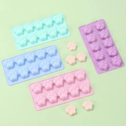 Animal Pata Imprimir Molde De Cozimento, reutilizáveis Caseiro Dog Treats Doces Biscoito Geléia Cubo De Gelo, Molde De Silicone DIY, cão e gato - Image 2