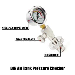 Verificador De Pressão Do Tanque De Ar DIN Com Medidor, Cilindro De Mergulho, Testes De Pressão, 230Bar, 300Bar - Image 1