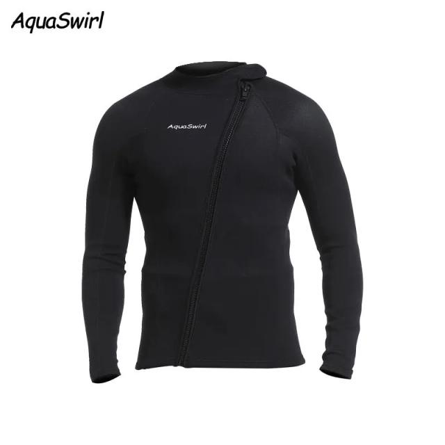 Roupas de Mergulho Masculinas: Snorkel, Manga Comprida e Neoprene Aquecido 1,5mm em Preto