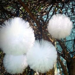 20cm 5 pçs tule pompons festa de aniversário decoração do casamento tule pom pom chuveiro do bebê playground ramadan decoração pendurado flor - Image 1