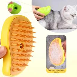 Escova de vapor para cães e gatos de estimação, 3 em 1, spray elétrico, suprimentos vaporosos, depilação, produtos de higiene, acessórios para gatos - Image 1