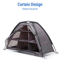 Impermeável Camping Cabinet Tent com 9 Prateleiras, Tenda dobrável multifuncional, Compacto e portátil, Tenda de armazenamento ao ar livre - Image 2