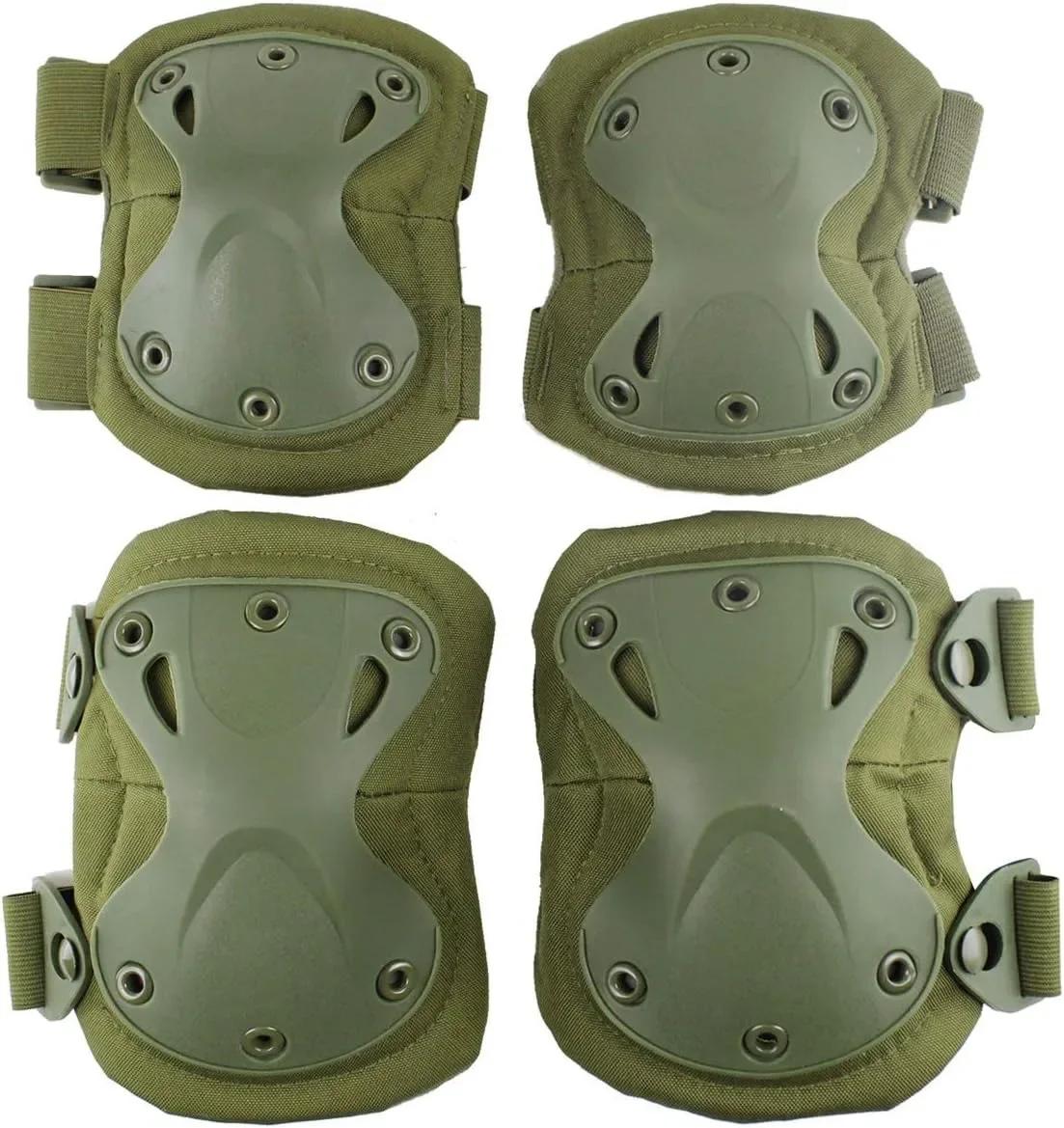 Conjunto de almofadas protetoras de joelho e cotovelo de combate tático para jogo de paintball cs ao ar livre ciclismo segurança skate engrenagem patins joelheira - Image 1