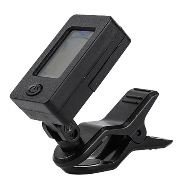 Afinador digital giratório para guitarra com clipe e display LCD
