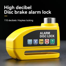 Anti-Theft Rope Lock para bicicleta e motocicleta, Alarme Segurança Proteção Cadeado, Liga de disco, Saco de lembrete - Image 2