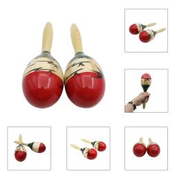 M MBAT-Maracas de percussão cor de madeira, martelo de areia de madeira, brinquedo musical para crianças, baby shaker, festa tropical, 1 par - Image 5