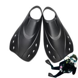 Nadadeiras De Treinamento De Natação, Nadadeiras Flutuantes, Aletas De Mergulho Compactas, Ergonômico, Confortável Nadadeira, Curto - Image 1