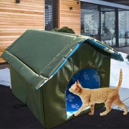 Casa para animais de estimação ao ar livre à prova d'água Durável Lona à prova de intempéries Casa para animais de estimação Quatro estações Abrigo para cachorros ao ar livre interno Canil Ninho para animais de estimaç - Image 5