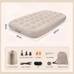 Cama de ar dupla com bomba elétrica embutida, colchões de cama infláveis, colchão de ar inflável elevado para acampamento em casa - Image 6