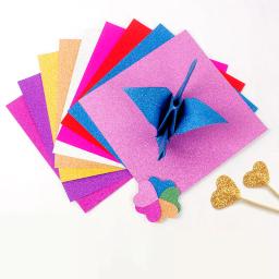 100 Pcs Papel Glitter Cor Papel Cardstock Artesanato Folhas De Presente De Natal Papel Shimmer Cardstock Papel Glitter Cardstock - Image 3