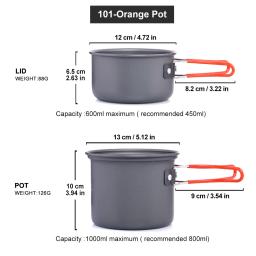 Conjunto de talheres de acampamento tela widesea, utensílios de cozinha para caminhada, acampamento, viagem - Image 2