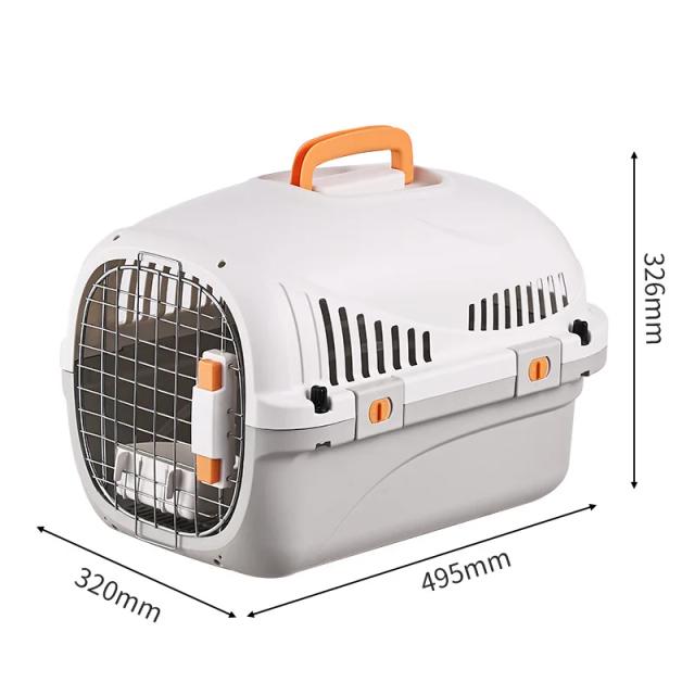 Caixa Transportadora Portátil para Gatos e Cães com Tigela, Almofada e Design Respirável para Viagens Aéreas e ao Ar Livre