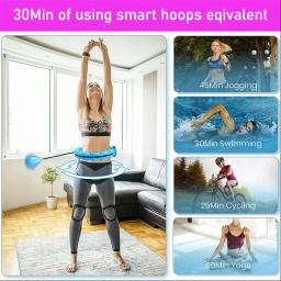Aro de fitness ponderado para adultos e crianças, nós destacáveis, perda de peso abdominal, massagem abdominal 2 em 1 - Image 5