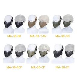 Máscara tática meia face macia respirável treinamento cs jogo protetor de boca airsoft paintball acessórios multicolorido - Image 5