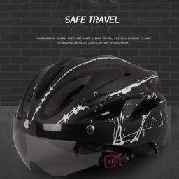 Capacete de bicicleta ultraleve com óculos para adultos, capacete unissex, esportes ao ar livre - Image 6